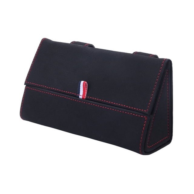 Car Storage Box Flip-Type Anti-Falling Eyeglass Case Snap-On Installation Leather Texture Organizer Universal Fit Sunglasses Box