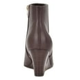 thumbnail image 3 of YDN Women Pointy Toe Ankle Boots Side Zipper Mid Wedge Heels Short Booties Formal Dress Party Shoes Size 14 Rosy Brown, 3 of 4