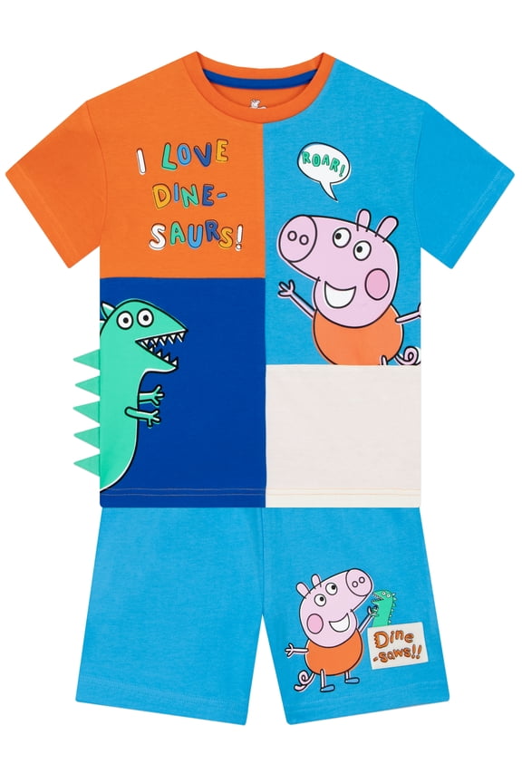 Boys George Pig Blue T-Shirt And Shorts Set Sizes 2T-8