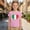 Pink, variant on Girls Shirts Size 2-3Y Kids Cultural Print Short Sleeve Round Neck Top Heritage Theme Toddler Girl Clothes