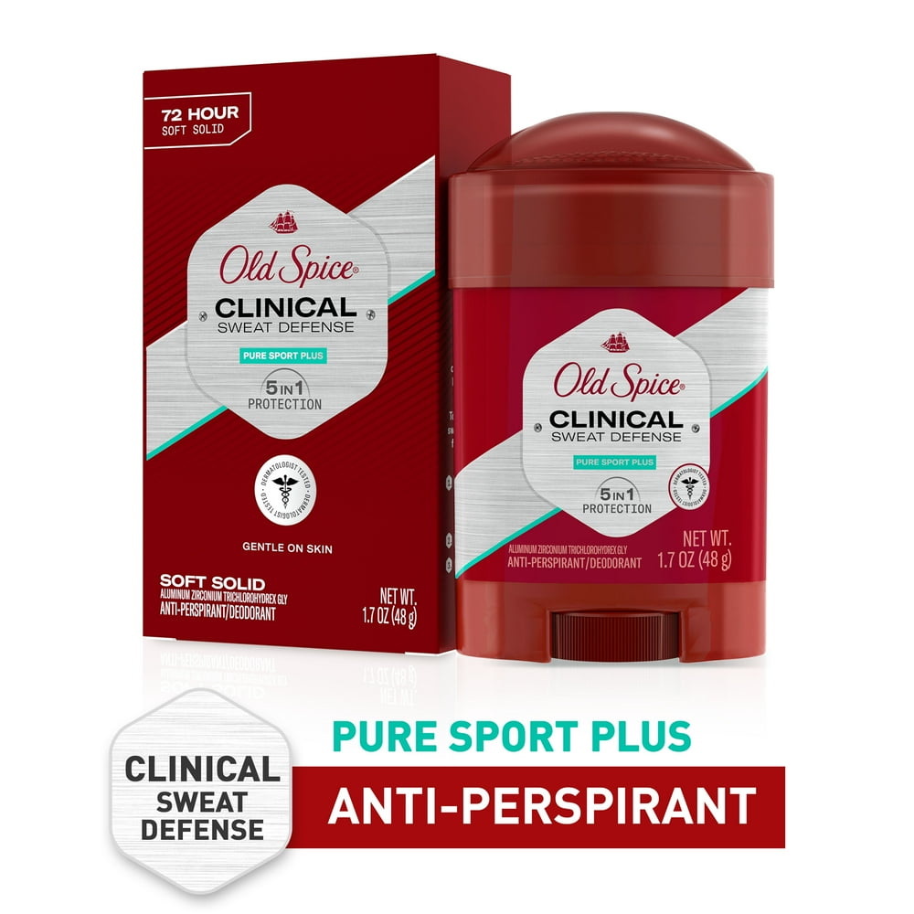 Old Spice Clinical Sweat Defense Antiperspirant Deodorant for Men, Pure