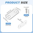 thumbnail image 2 of Uxcell 0/0 Flush Canvas Clips, 12 Pcs Metal Picture Framing Mirror Clips Z Shape Mounting Tools with Mounting 2 Holes for Photo Painting, Include 24 Screws, Silver Tone, 2 of 6