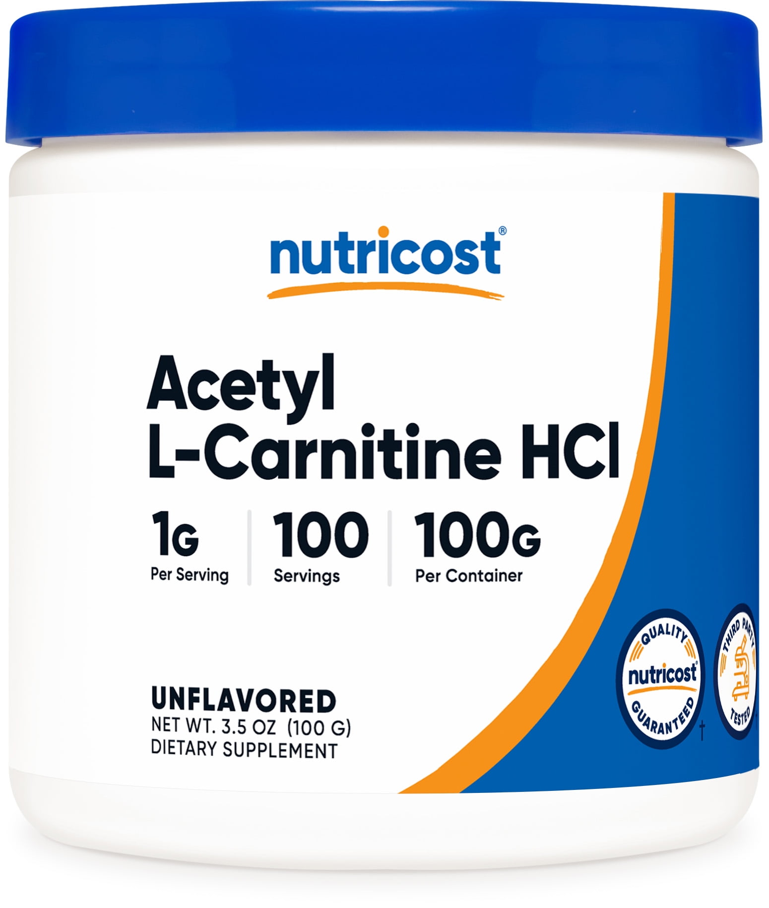 Nutricost Acetyl LCarnitine ALCAR Powder Supplement, 100 Grams, 1g Per Serving