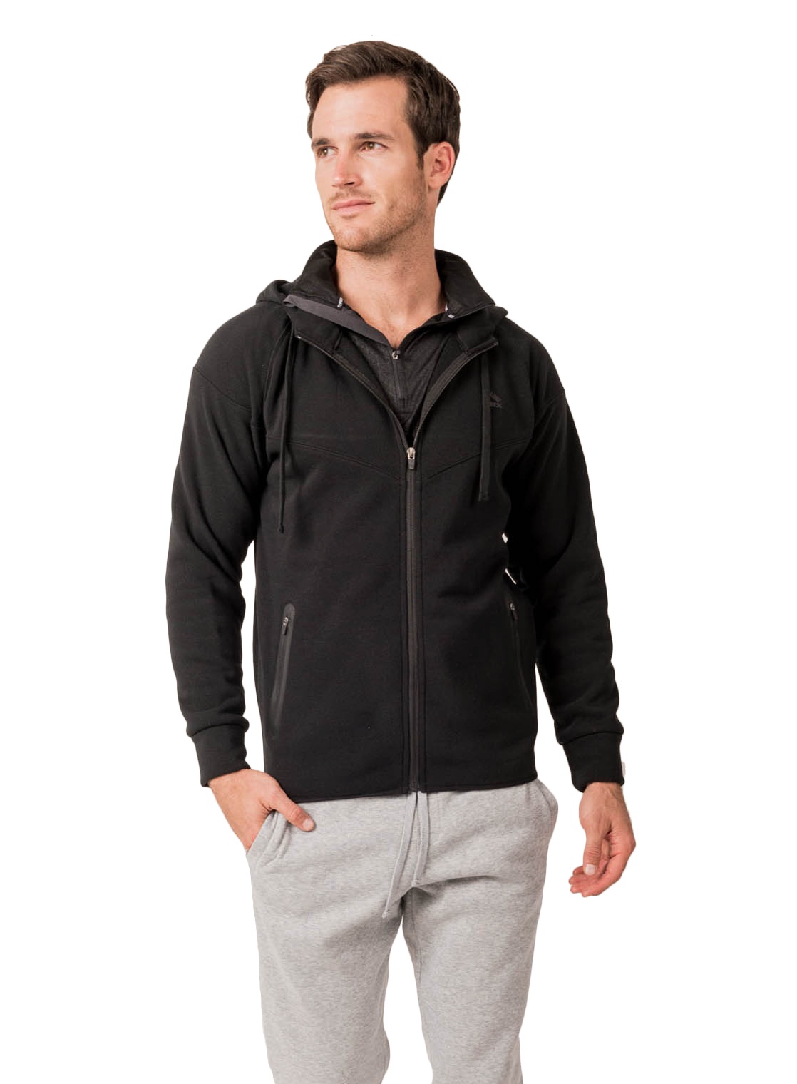 RBX - RBX Active Men's Athletic Fleece Full Front Zip Up Hooded ...