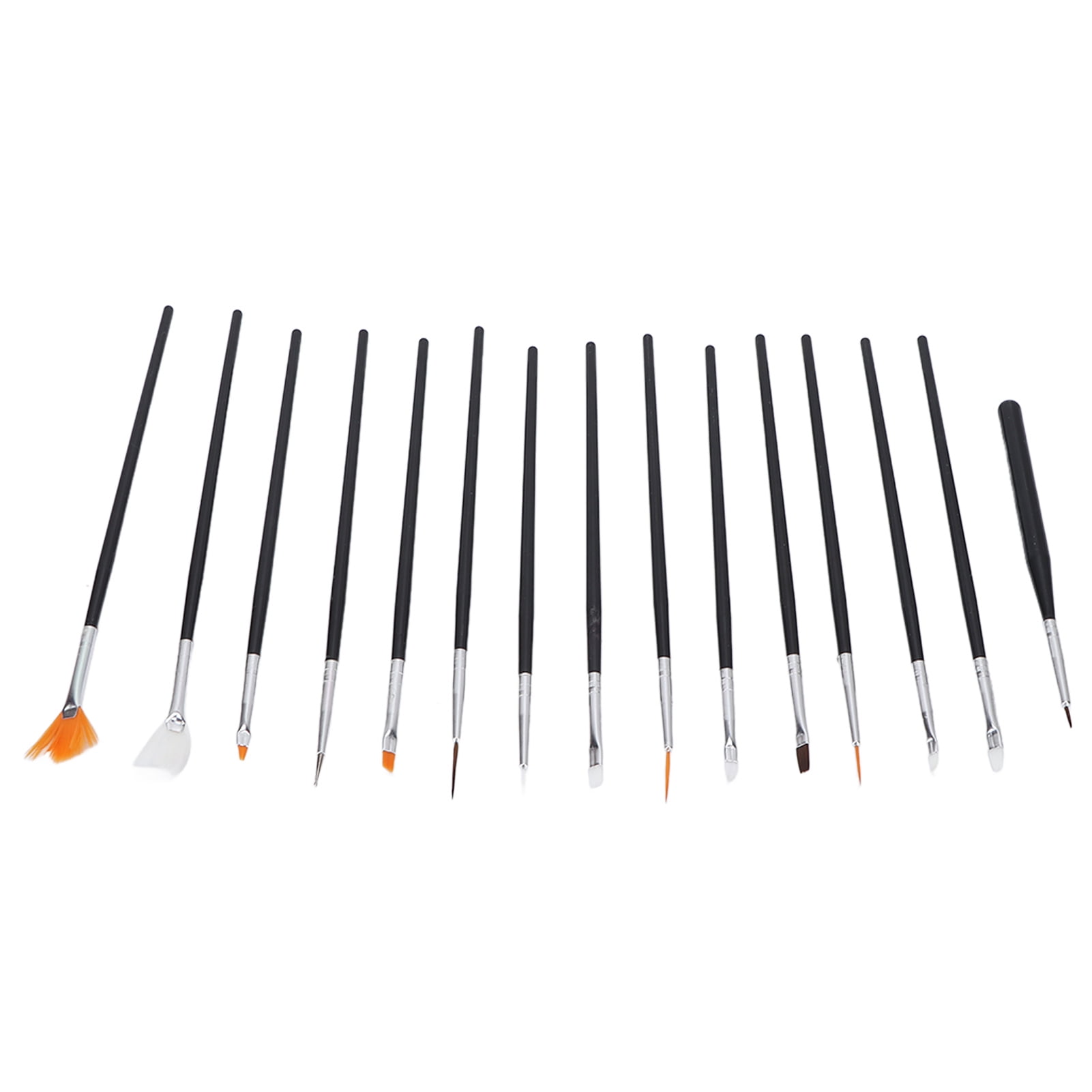 15pcs Nail Art Brushes Set Different Shapes Nylon Hair Fine Drawing