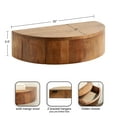 thumbnail image 3 of Kate and Laurel Reid Modern Wooden Floating Side Table with Drawer for Storage and Functionality, 20x11x6, Walnut Brown, 3 of 11
