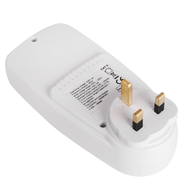 Medidor de potencia enchufable Analizador de electricidad Monitor Vatímetro de voltaje (Reino Unido)