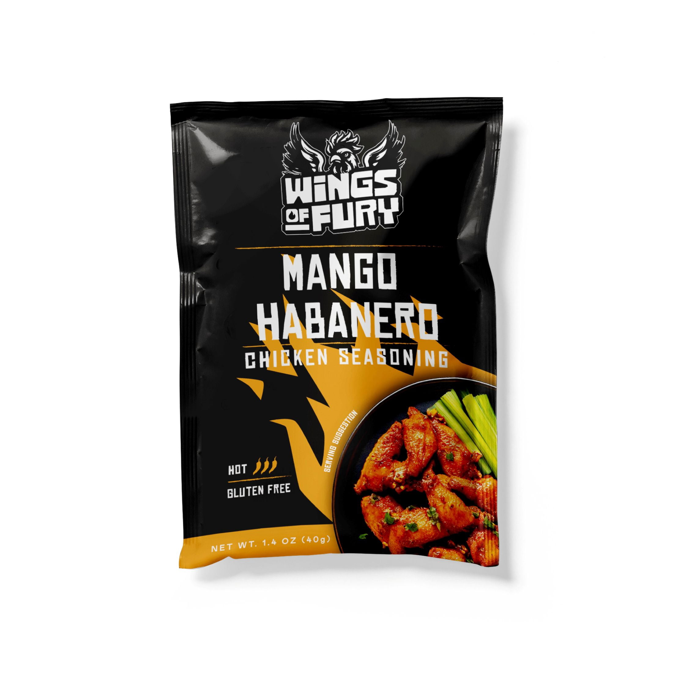Wings of Fury Mango Habanero Chicken Seasoning Mix, 1.4 oz. Packet (Shelf Stable)