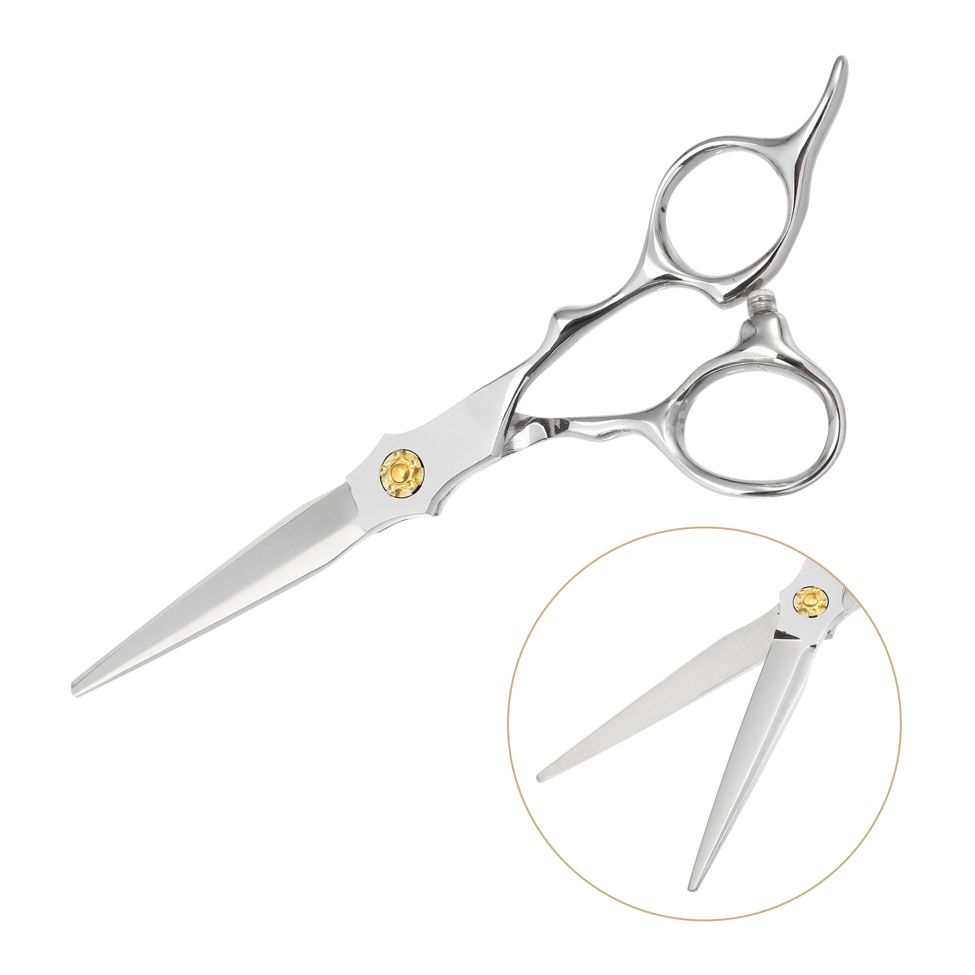 Unique Bargains Hair Cutting Scissors Professional Barber Scissors  Stainless Steel Razor 6.7 Long Multicolour : Target
