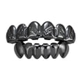 thumbnail image 1 of Halloween Gills Fit Grill Caps Parrilla e inferior, extraíble, brillante para mujeres y hombres, herramientas de cosplay Negro Yinane Parrillas chapadas en oro de 18 quilates, 1 of 6