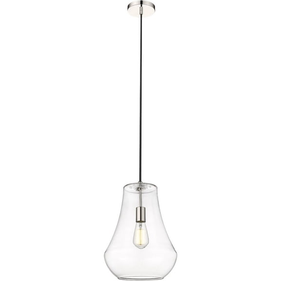 491-1P-PN-G572-12-LED-Innovations Lighting-Fairfield - 1 Light Mini Pendant In Industrial Style-16 Inches Tall and 11.75 Inches Wide Polished Nickel