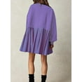 thumbnail image 2 of xiaxaixu Surdimensionné Sweat-Shirt Robe Patchwork Manches Longues Col Rond Mini Robe Pull Tops, 2 of 6