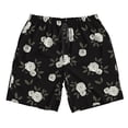 thumbnail image 3 of Uemuo Rose Flowers Pattern Men's Swim Trunks Hawaiian Beach Bathing Suit Swimsuits Beach Quick-Dry Shorts with Pockets-Large, 3 of 9