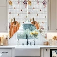 thumbnail image 2 of Swag Curtains Valances for Windows, Farmhouse Fall Thanksgiving Short Kitchen Window Curtains Over Sink, Orange White Pumpkins Leaves Cafe Curtains Panel Set Of 2,Rod Pocket, 36 Inches Length, 2 of 8