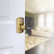 Schlage FE595 CAM 619 GEO Camelot Keypad Entry with Flex-Lock and Georgian Style Knobs, Satin Nickel