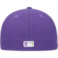 thumbnail image 4 of Men's New Era Purple Miami Marlins Lime Side Patch 59FIFTY Fitted Hat, 4 of 5