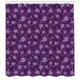 thumbnail image 3 of Ambesonne Purple Shower Curtain, Abstract Lily Flowers, 69"Wx70"L, Purple Lilac, 3 of 3