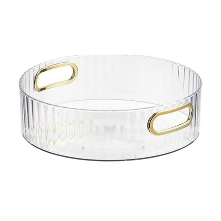 

JINGT Transparent 360° Rotating Turntable Organizer And Storage Container For Pantry