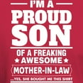 thumbnail image 3 of CafePress - Proud Son Of A Freaking Awesome Mother In Law T Sh - Men's Classic Graphic Cotton T-Shirt, 3 of 4