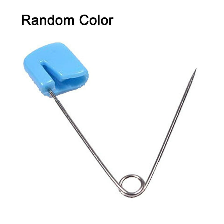 24 Pc Baby Diaper Pins Safety Pin Lock Cloth Changing Locking Clip Multi  Colors
