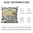 thumbnail image 5 of ARISTURING  Trendy Yellow Gray Ivory Vintage Floral Bird Oblong Throw Pillow Covers Flower Branches Decorative Cushion Cases for Couch Sofa Bedroom, 5 of 5