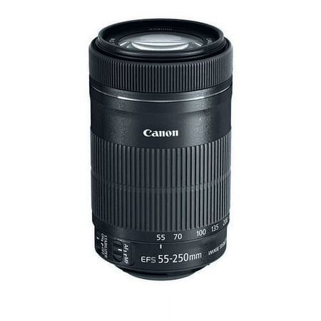 Canon - EF-S55-250mm F4-5.6 IS STM Telephoto Zoom Lens for EOS DSLR Cameras - Black
