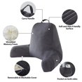 thumbnail image 4 of Almohada trasera IPYNBAP para cama y sentado con espuma viscoelástica gris, 4 of 7