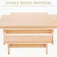 thumbnail image 2 of ifundom Beige Miniature Wood Bench Table for Dollhouse Living Room Decoration, 2 of 5