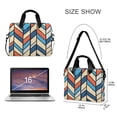 thumbnail image 3 of FORMRS 16" Laptop Bag Carrying Sleeve Case with Handle Travel Shoulder Briefcase, Blue Geometric, 3 of 8