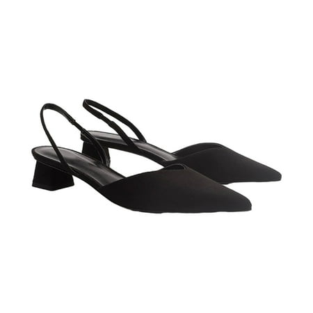 

Lovskoo 2024 Women s Low Heels Shoes Pointed Toe Sandals Pointed Pumps Banquet Dress Shoes Hight Heel Single Shoes Black