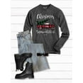 thumbnail image 3 of Blessed Girl Womens Long Sleeve T-Shirt Christmas Truck, Charcoal Heather, MD, 3 of 4