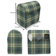 thumbnail image 5 of Abstract Lounger Chair Bag, Classic Plaid Tartan Geometric Stripes Checkered Lines Ethnic Print, High Capacity Storage with Handle Container, Lounger Size, Dark Teal Cream and Grey, by Ambesonne, 5 of 5