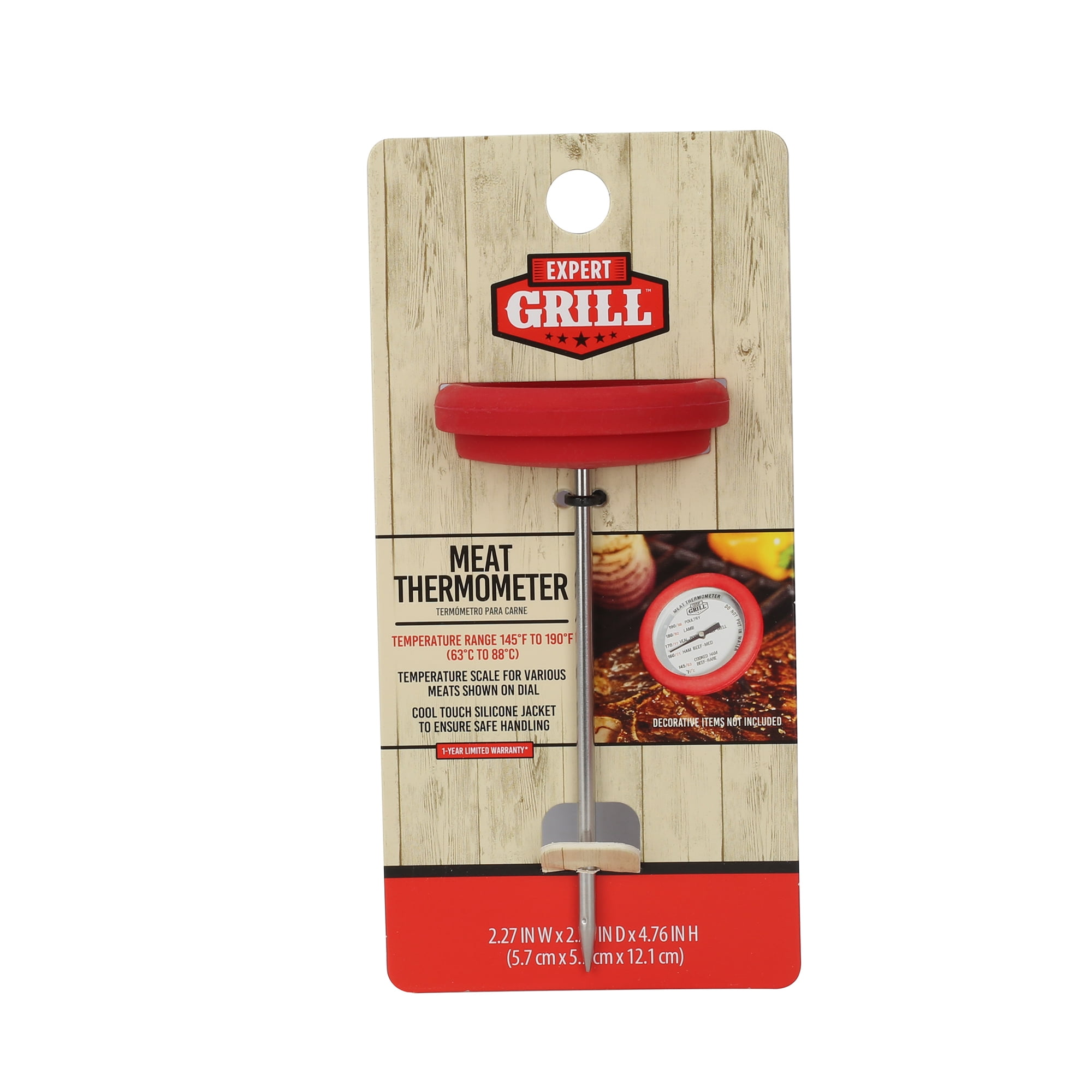 Expert Grill Stainless Steel Meat Thermometer Oven Thermometer with Dial Thermometer
