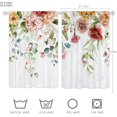 thumbnail image 4 of Farmhouse Watercolor Flower Kitchen Curtains, Rustic Wooden Colorful Floral for Bathroom Dining Room Window Curtains Small Short Boho Wildflower Cafe Window Treatment Tiers Drapes 27.5x39 Inch, 4 of 4