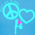 thumbnail image 3 of CafePress - PEACE LOVE DIVING Women's Dark T Shirt - Women's Traditional Fit Dark T-Shirt, 3 of 4