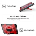 thumbnail image 6 of Shockproof Case for Apple iPad 6th 5th Generation, with Pencil Holder Military Grade Protection Rotating Stand Hand Strap Shoulder Strap Bumper Rugged Case for iPad 6th 5th Gen 9.7", Red, 6 of 8
