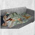 thumbnail image 6 of Happy Camper Soft Flannel Fleece Blanket, Let's Go Camping Typography with Hands Holding Items and a Forest on the Back, Cozy Plush for Indoor and Outdoor Use, 50" x 60", Multicolor, by Ambesonne, 6 of 6