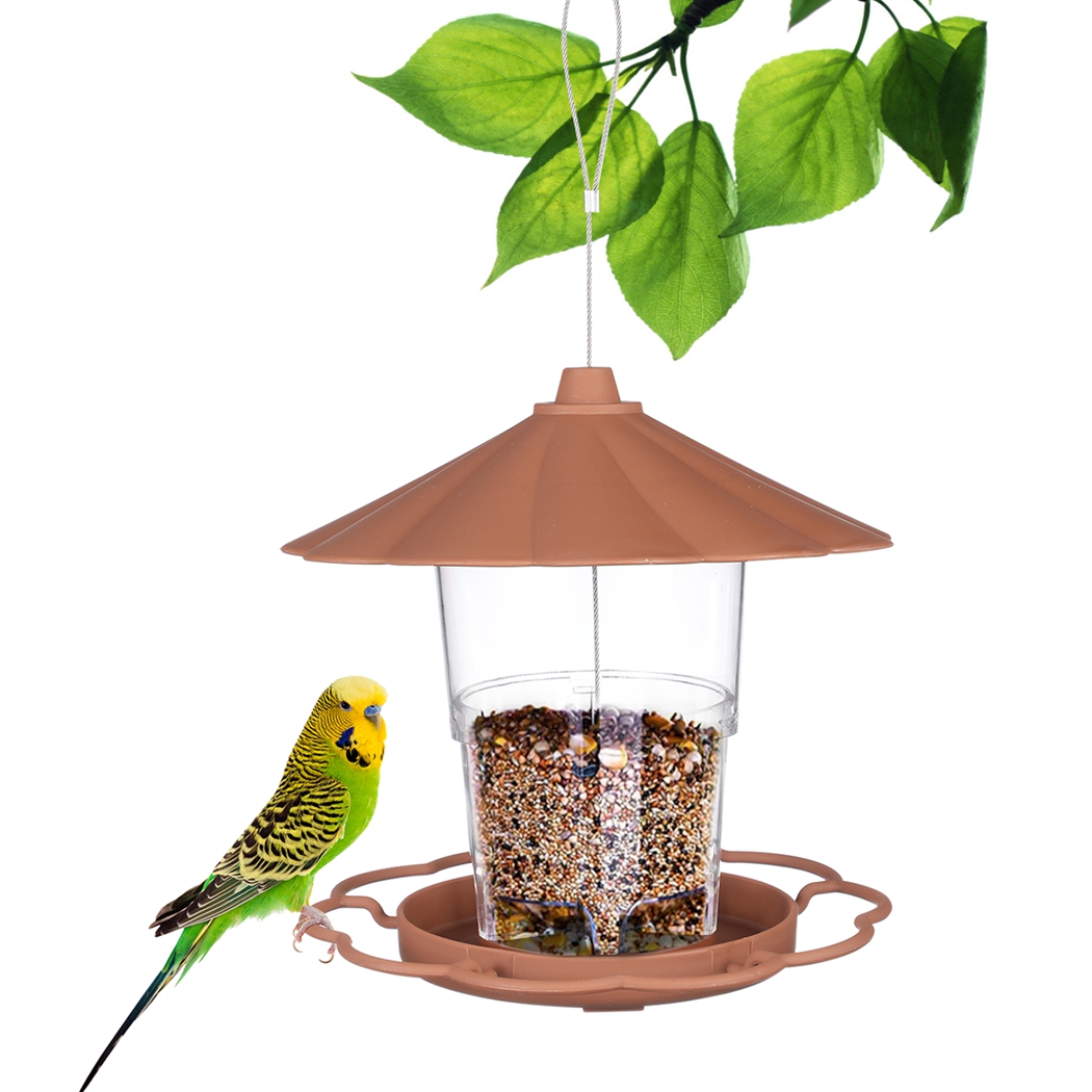 Hanging Bird Feeder, Weatherproof Bird Feeder House, Transparent
