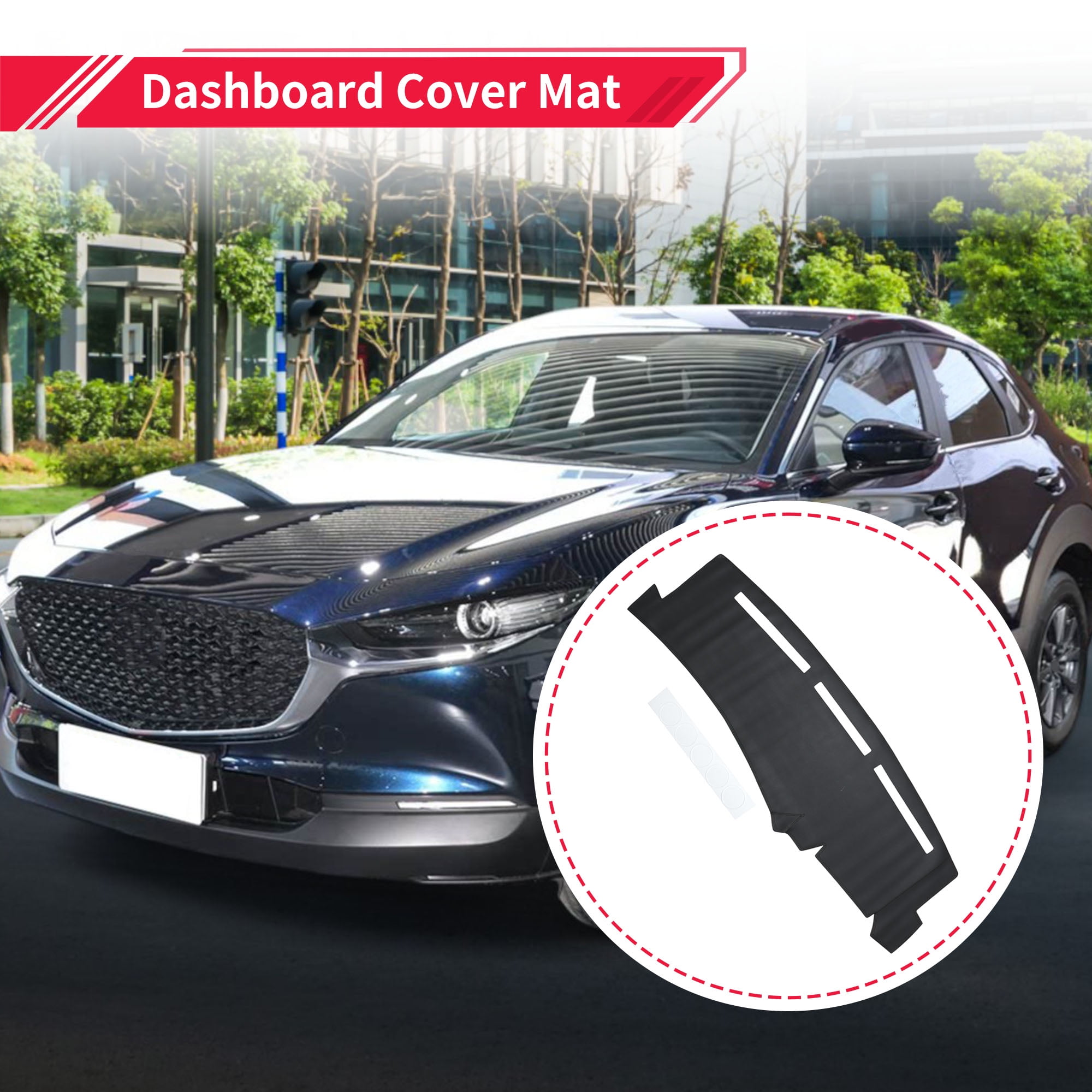 Dashboard Cover Dash Cover Mat Carpet for Chevrolet Silverado 1500 2000-2006 Black Faux Leather 1 Pc Anti-Slip Car Interior
