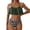 A-Green258, variant on XIAOCHA Lace Lingerie Set For Women Ruffled Trim Ribbed Bustier Top Layered Lace Shorts Quick Drying Delicate Intimate Wear