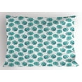 thumbnail image 1 of Pine Cone Pillow Sham, Botanical Conifers Ornamental Burgeoning Christmas Twiggy Seeds, Decorative Standard Queen Size Printed Pillowcase, 30 X 20 Inches, Dark Teal Turquoise White, by Ambesonne, 1 of 2