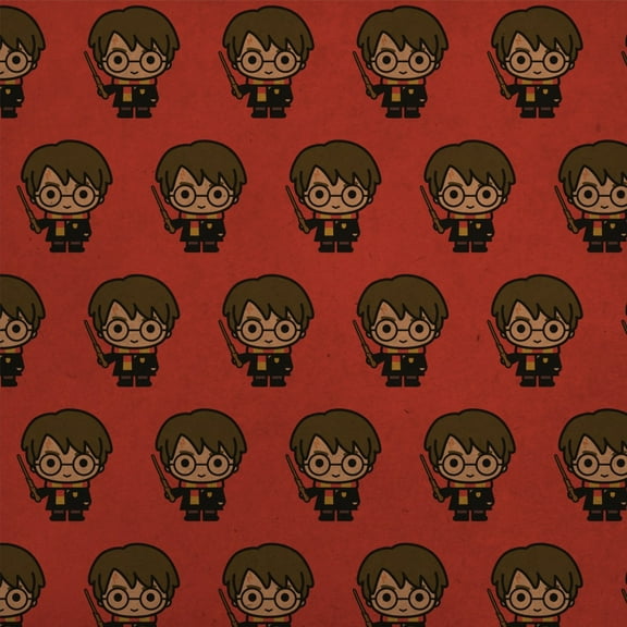 Harry Potter Cute Chibi Character Premium Kraft Roll Gift Wrap Wrapping Paper