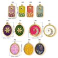 thumbnail image 3 of 3pcs Sturdy Steel Mirror Polish Sunflower Pendant Necklace for Women Featuring Enamel Tarot Card and Star Charm, 3 of 4