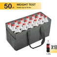 thumbnail image 3 of 42L  Utility Tote Bag, Oxford Fabric  Folding Grocery Bags with Handles and Pockets, 2 Pack, 3 of 6