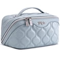 thumbnail image 1 of Set de 3 bolsas de maquillaje BOYATU Puffy, impermeable, de viaje, color azul, 1 of 8
