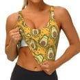 thumbnail image 4 of Xecao Avocado Dog for Sports Bra with Removable Pads, Crop Tank Top Design, Women's Longline Sports Bra - Non-Wired - Small, 4 of 9