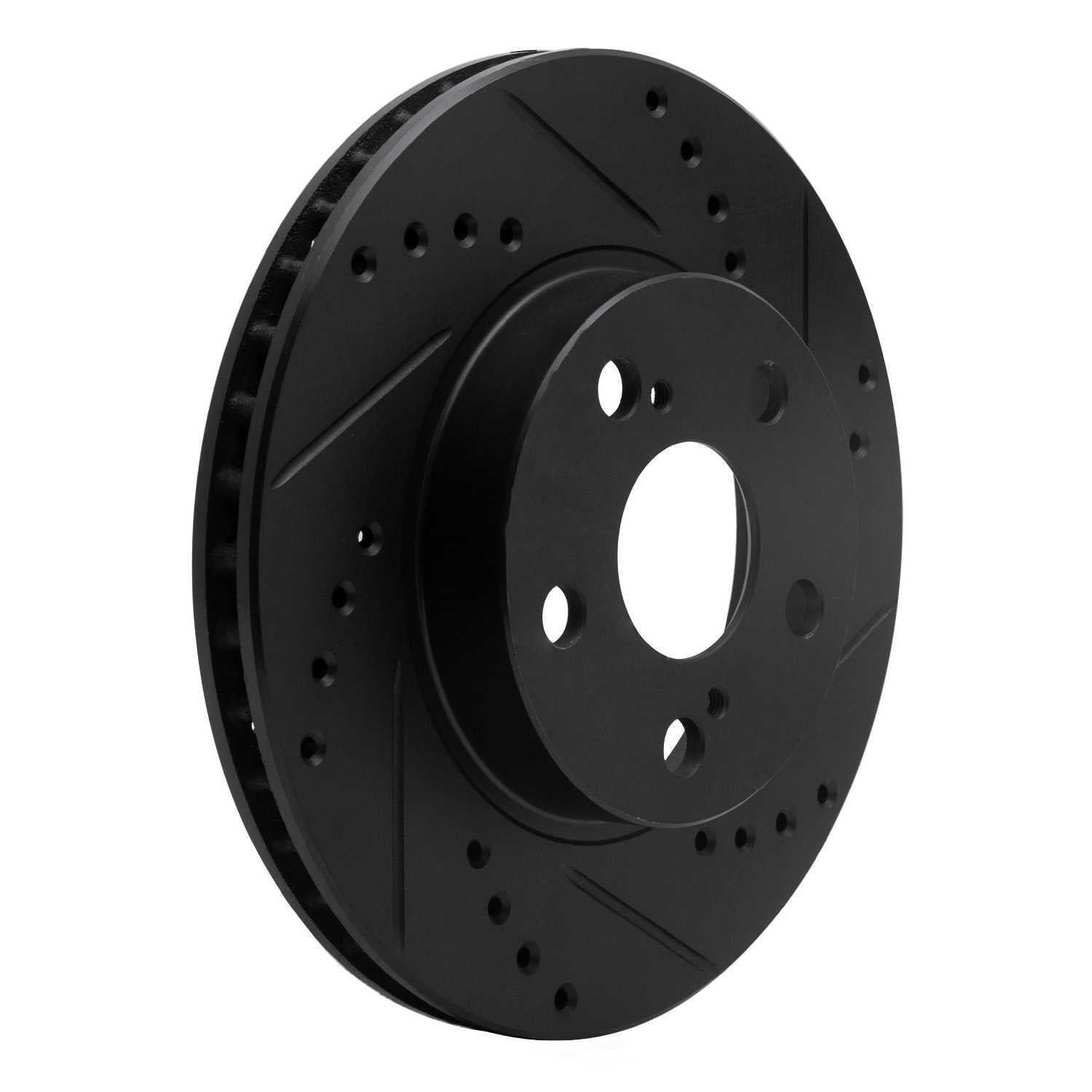 Dynamic Friction Company 633-76077R DFC Brake Rotor - Drilled And Slotted - Black