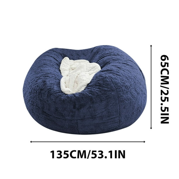 Sillas de la Sala de Estar 1 Cubierta de Sofá de Terciopelo Cómodo Y Suave Redondo Grande, Adecuado para la Sala de Estar, Dormitorio, Decoración Del Hogar de la Oficina, Solo sin Llenar, Tamaño 135cm