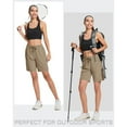 thumbnail image 6 of TACVASEN Women's Hiking Shorts Quick Dry Lightweight Water Resistant Athletic Shorts with 3 Zipper Pockets Drawstring Waistband, 6 of 6