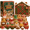 North Pole House, variant on 24 Days of Christmas Squish Advent Calendar, North Pole House Shaped Countdown Box with 24 Sparkly Squish Toys, Kids Christmas Surprise Gift